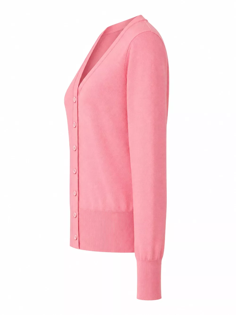 Classic V-Neck Button-Down Knit Cardigan, image 11