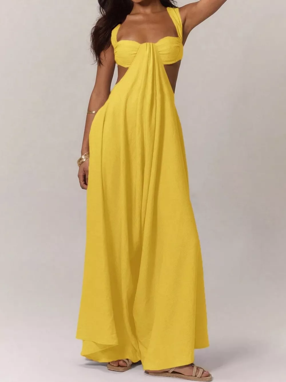 Backless Wide-Leg Jumpsuit with Cut-out Detail, image 16