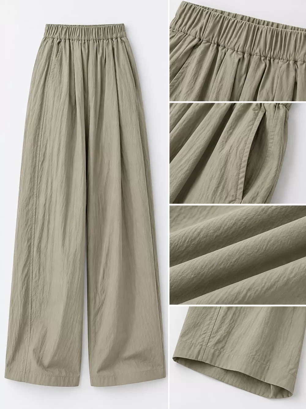 High-Waisted Loose Fit Wide-Leg Casual Pants, image 9