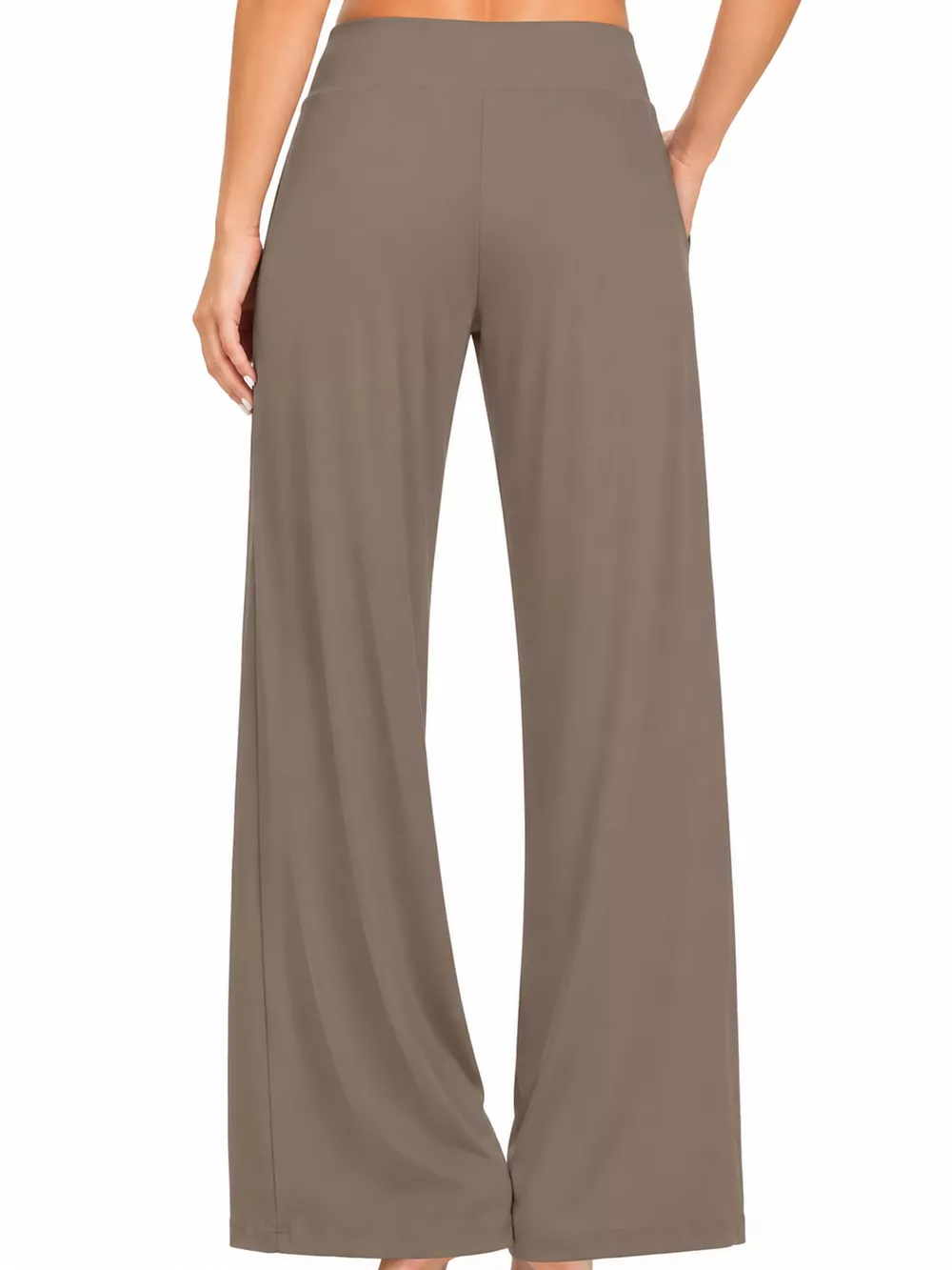 High-Waisted Wide-Leg Lounge Bottoms with Pockets, image 15