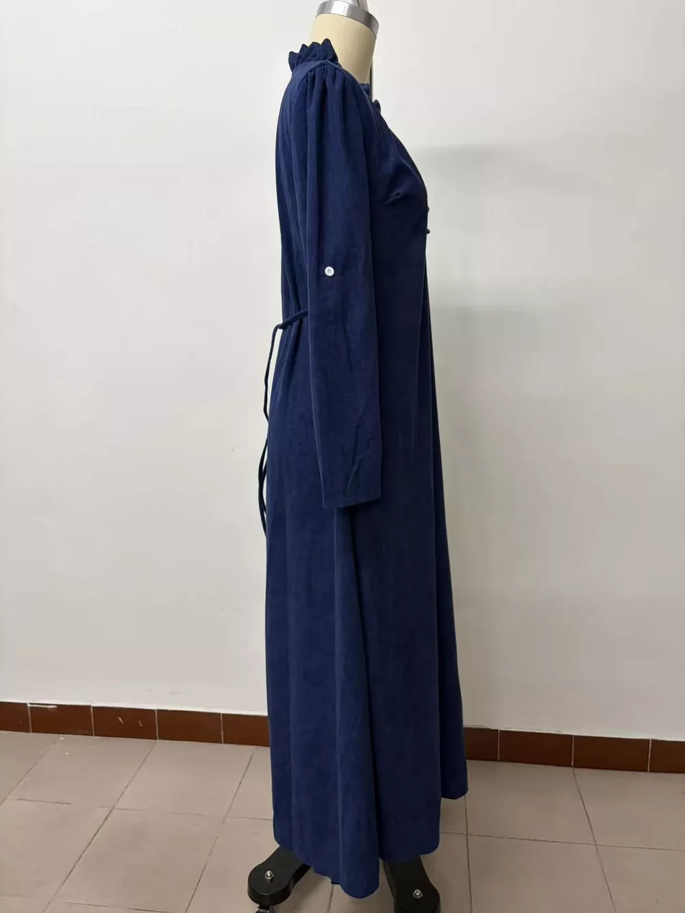 Full Size Frill Roll-Up Sleeve Maxi Dress Plus Size, image 30