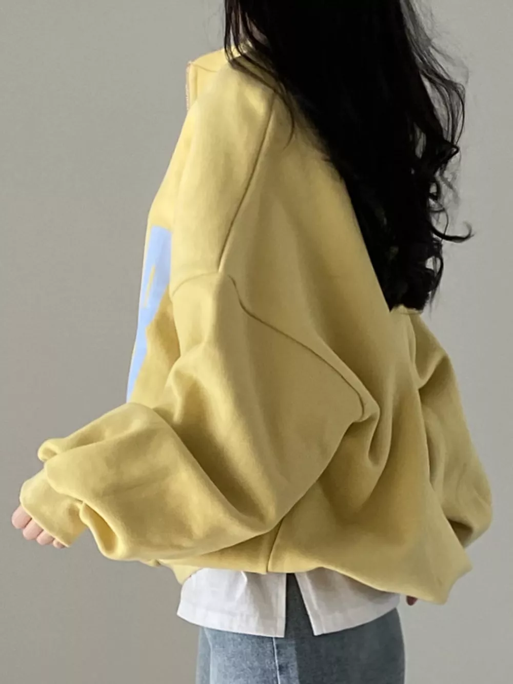 Half-Zip Letter Graphic Sweatshirt, image 4