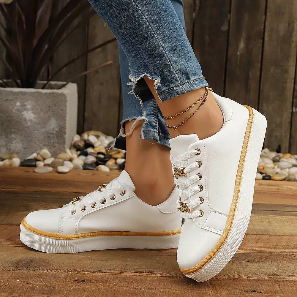 Round Toe Platform Sneakers, image 6