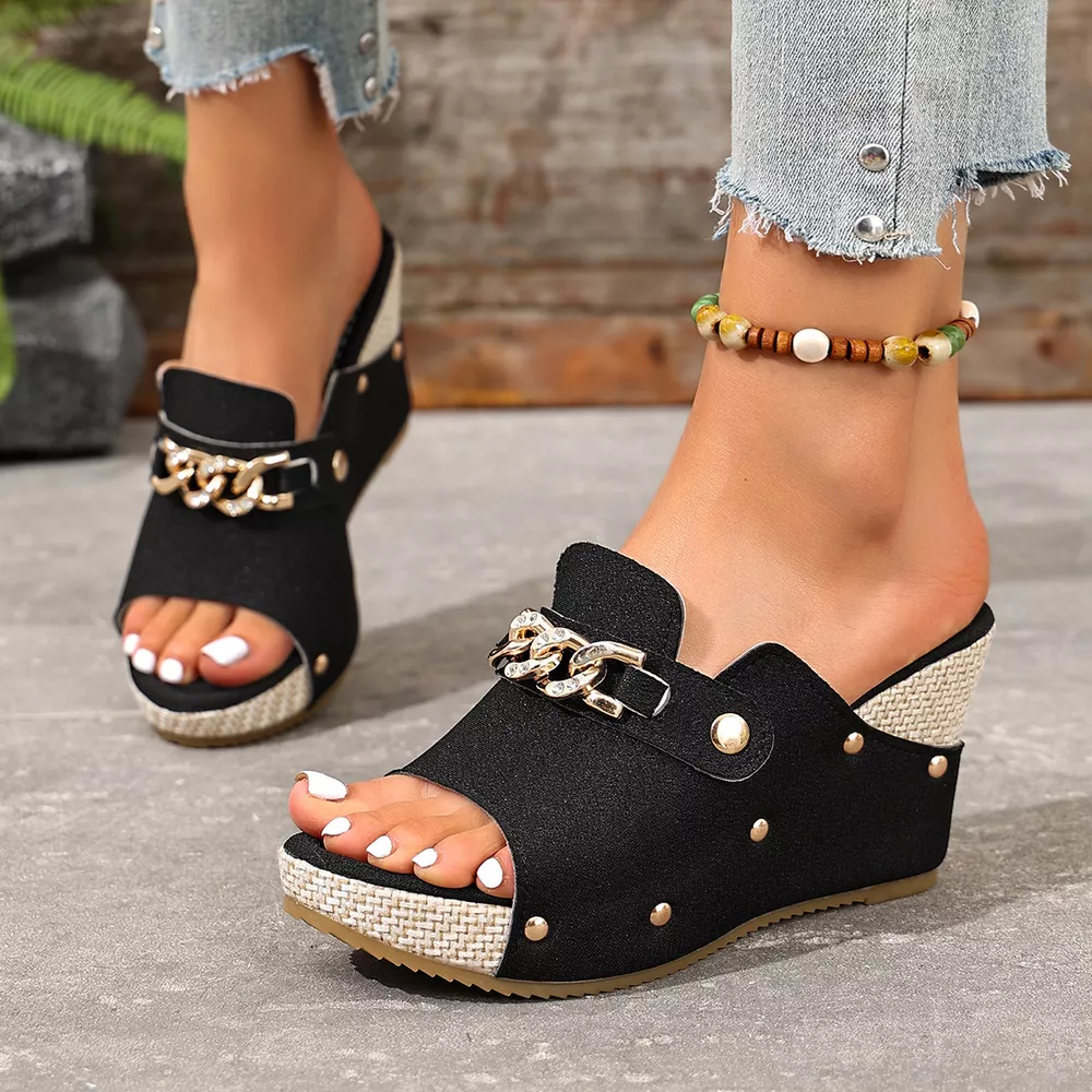 Open Toe Wedge Sandals, image 4