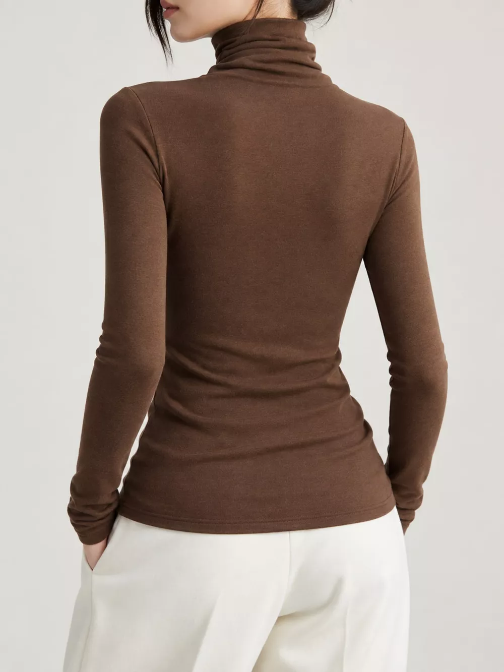 Slim-Fit Turtleneck Long Sleeve T-Shirt, image 12