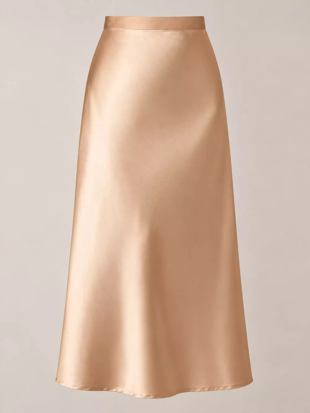 High-Waisted Satin Midi Skirt, image 12