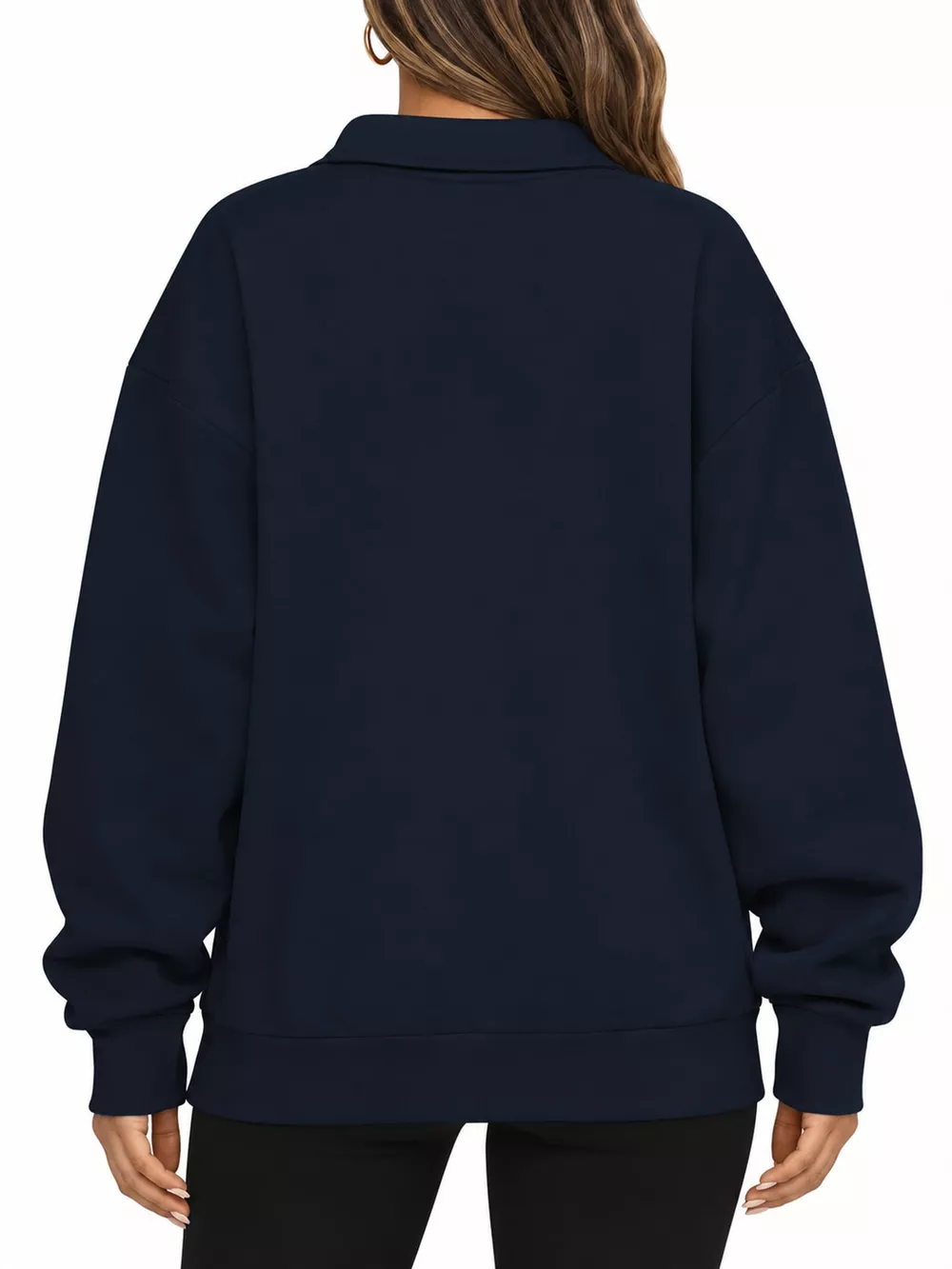 Full Size Quarter-Zip Dropped Shoulder Sweatshirt Plus Size, image 22