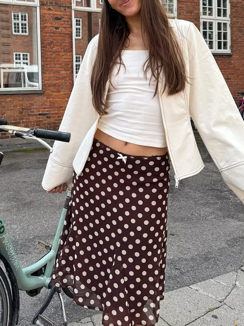 Polka Dot Midi Skirt, image 3