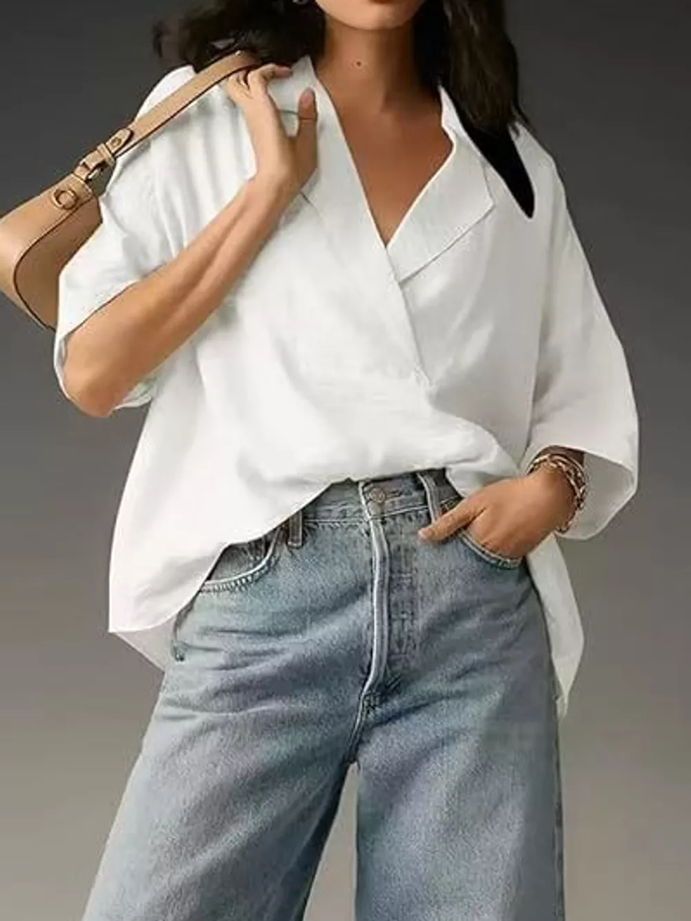 Half Sleeve Oversized Blouse, image 2