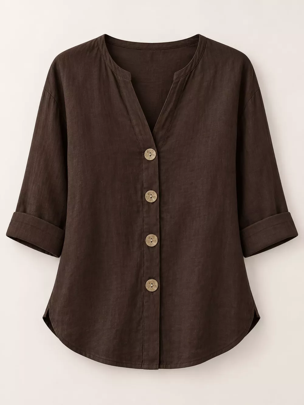 Notched Button Down Shirt, image 32