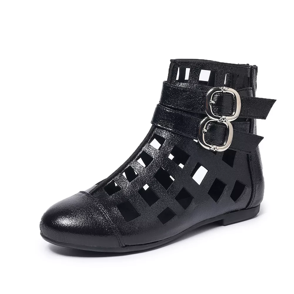 Round Toe Cutout Boots, image 4