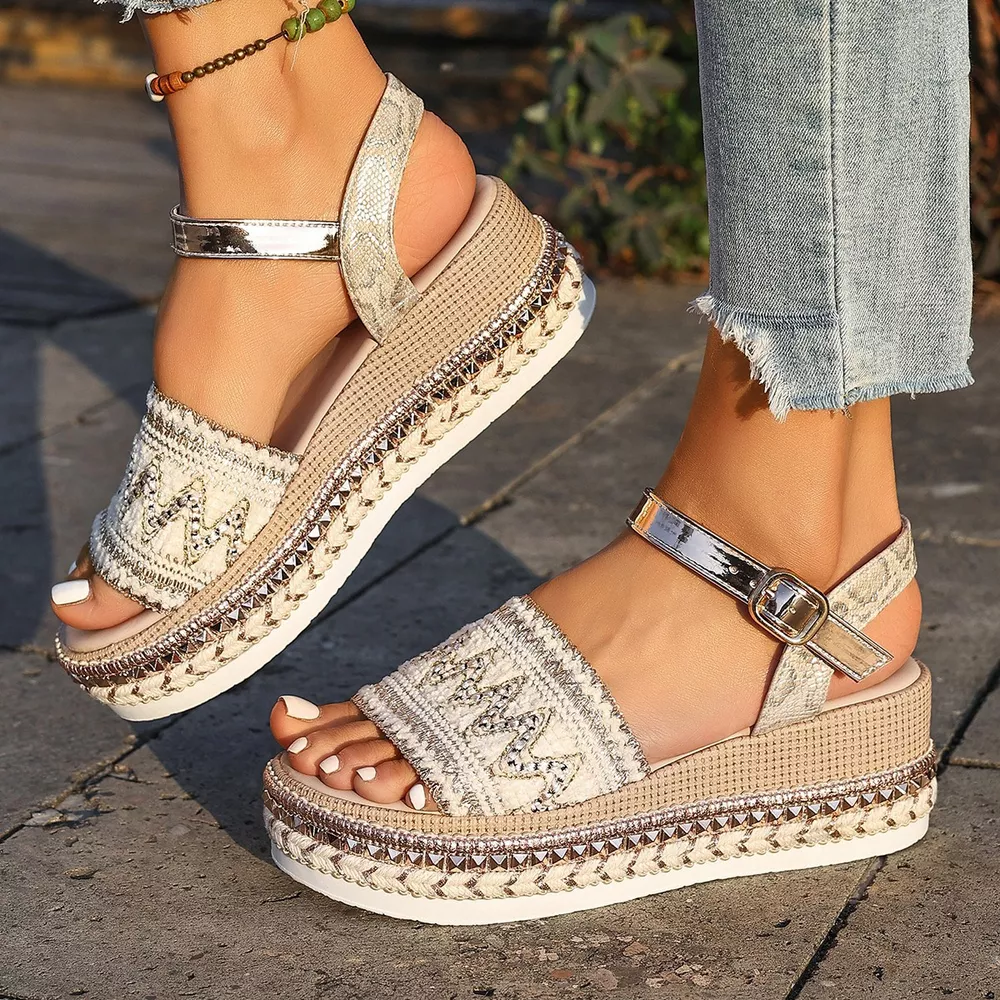 Open Toe Wedge Sandals, image 3