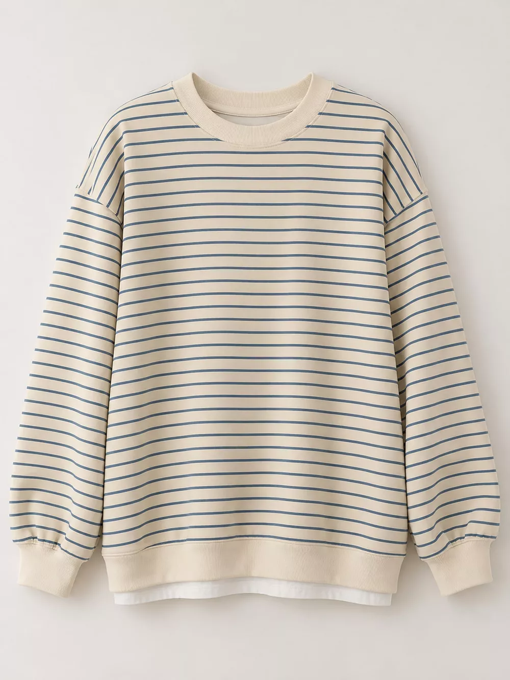 Striped Long-Sleeve Crewneck T-Shirt, image 10